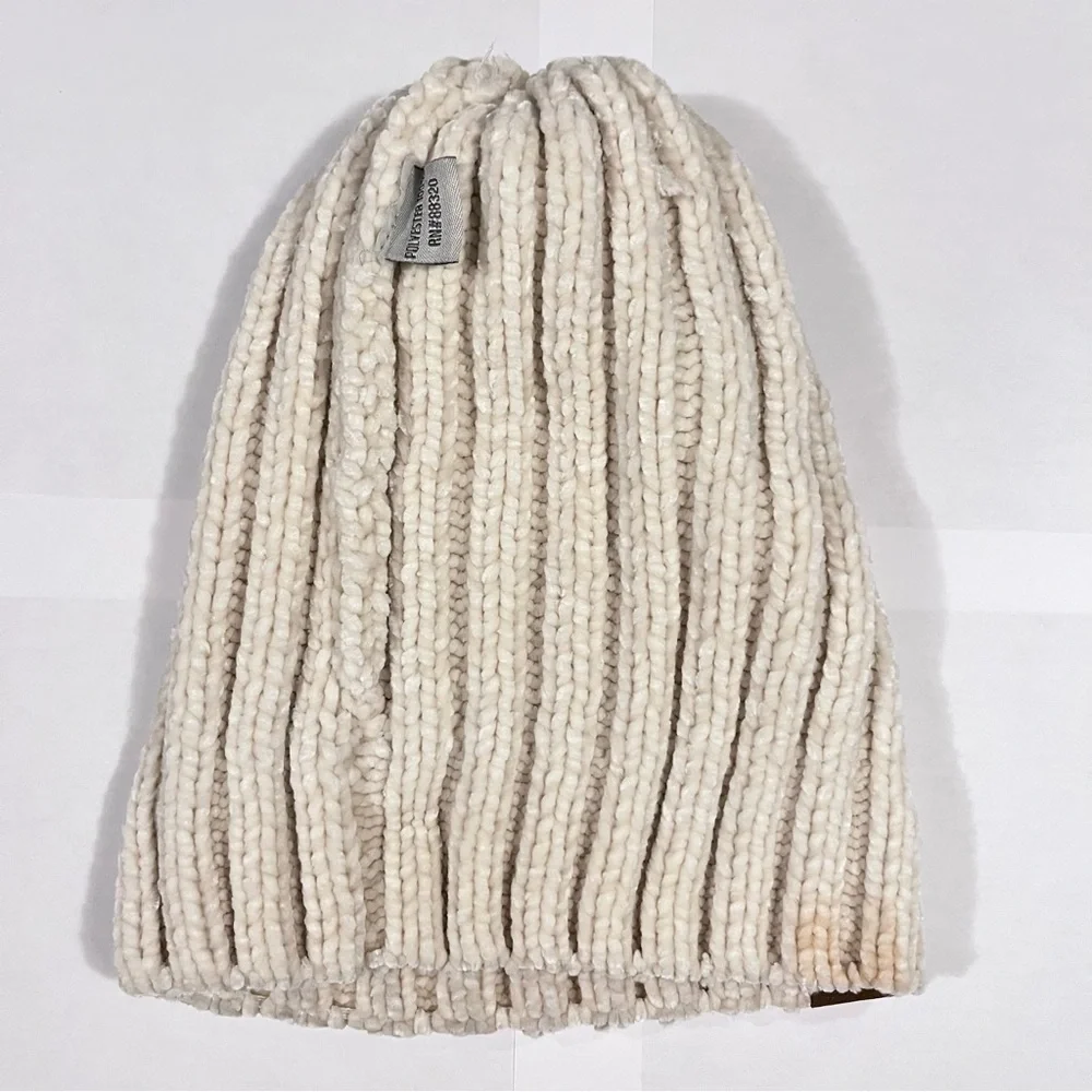 C.C Cream Natural Polyester Beanie Cap